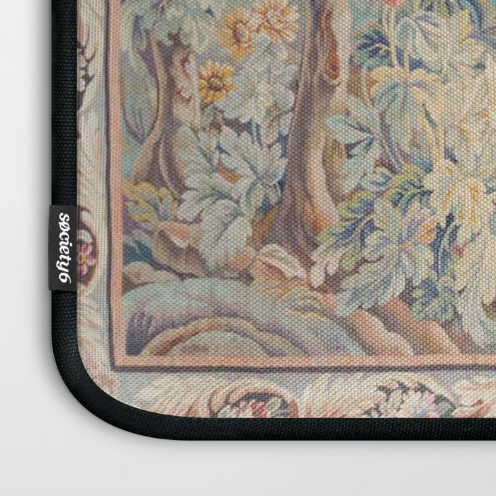 Antique 19th Century French Aubusson Landscape Tapestry with Swan Laptop Sleeve Gallery Image 3