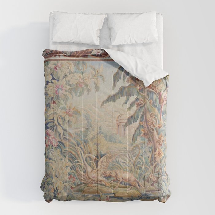 Antique 19th Century French Aubusson Landscape Tapestry with Swan Comforter Gallery Image 6
