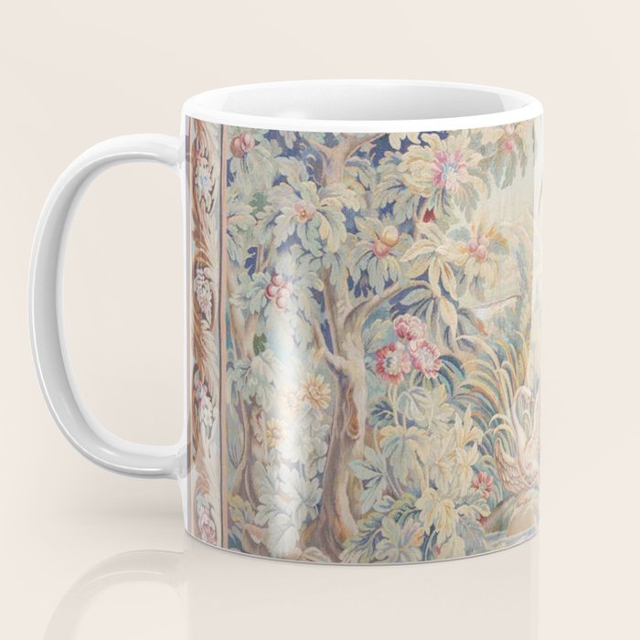 Antique 19th Century French Aubusson Landscape Tapestry with Swan Coffee Mug Gallery Image 3