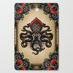 Traditional Tattoo Octopus  Cutting Board Gallery Image 1