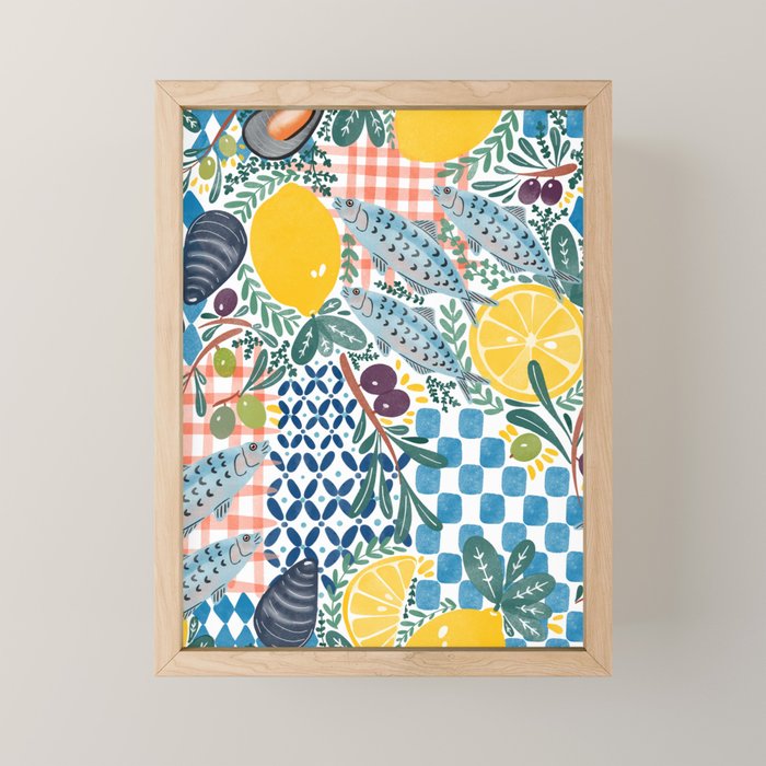 Citrus Coastal Adventure Mini Art Print Gallery Image 1