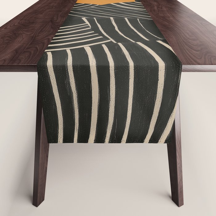Abstract Black Cats Table Runner Gallery Image 1
