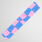 Retro happy face checkered pattern Table Runner Gallery Image 3