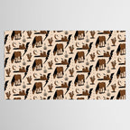 Electric Oasis - Black, Brown & Tan Tablecloth Gallery Image 2