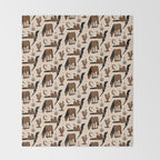 Electric Oasis - Black, Brown & Tan Throw Blanket Gallery Image 2