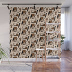 Electric Oasis - Black, Brown & Tan Wall Mural Gallery Image 1