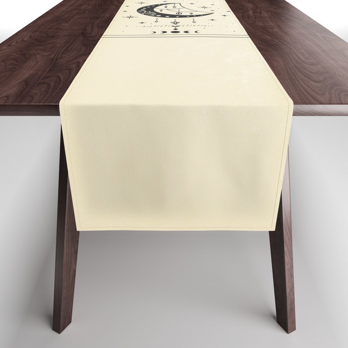 Mystic Moon & Stars: The Beige Edition Table Runner Gallery Image 1
