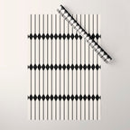 Minimal Geometric Pattern - Black Wrapping Paper Gallery Image 1