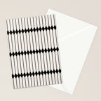 Minimal Geometric Pattern - Black Stationery Card Gallery Image 2