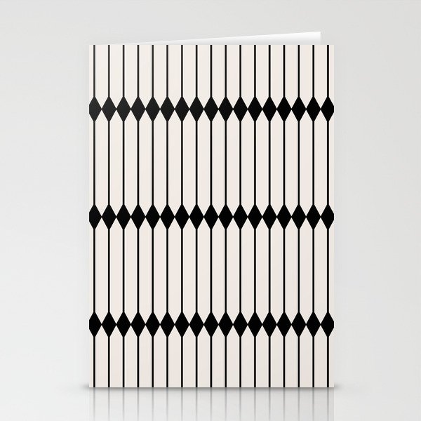 Minimal Geometric Pattern - Black Stationery Card Gallery Image 2