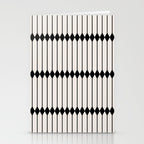 Minimal Geometric Pattern - Black Stationery Card Gallery Image 2