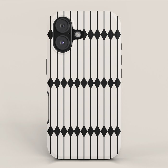 Minimal Geometric Pattern - Black iPhone Case Gallery Image 1