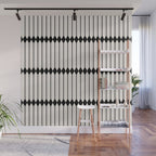 Minimal Geometric Pattern - Black Wall Mural Gallery Image 1