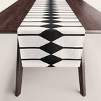 Minimal Geometric Pattern - Black Table Runner Gallery Image 1