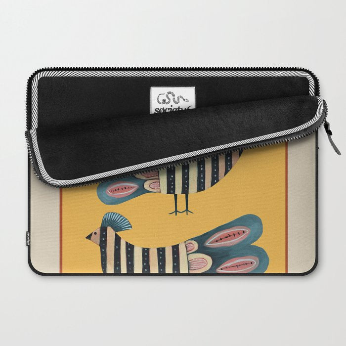 Striped Bird Pair II Laptop Sleeve Gallery Image 2