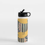 Striped Bird Pair II Water Bottle Gallery Image 1