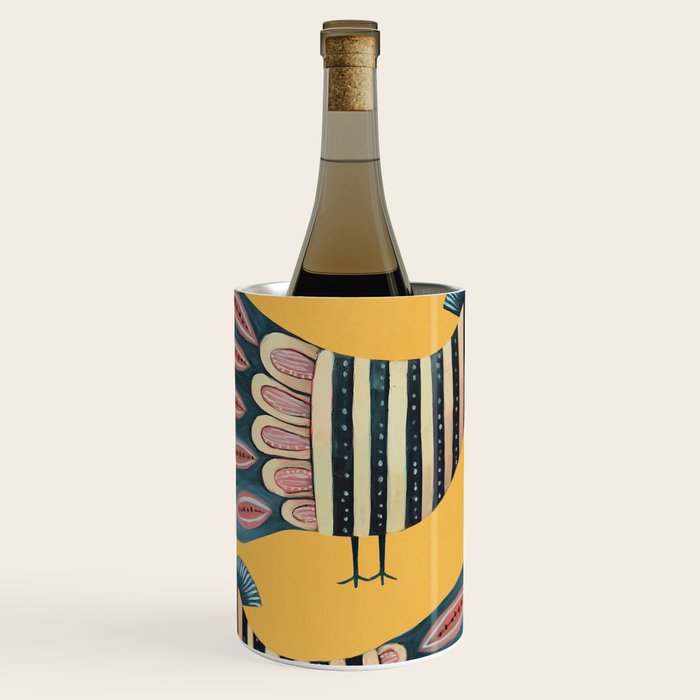 Striped Bird Pair II Wine Chiller Gallery Image 1