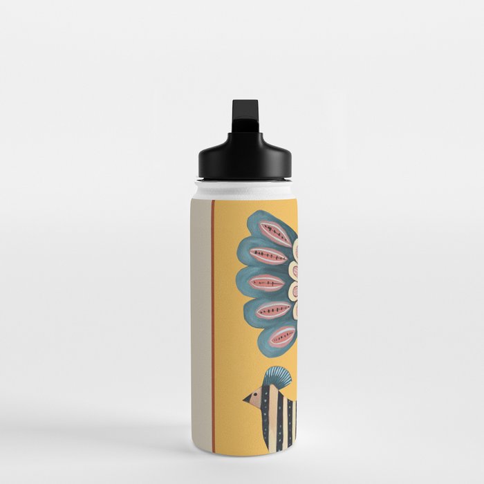 Striped Bird Pair II Water Bottle Gallery Image 3