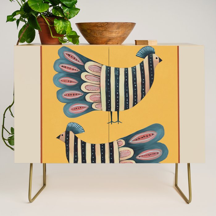 Striped Bird Pair II Credenza Gallery Image 1