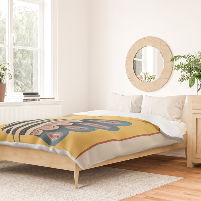 Striped Bird Pair II Duvet Cover Gallery Image 2