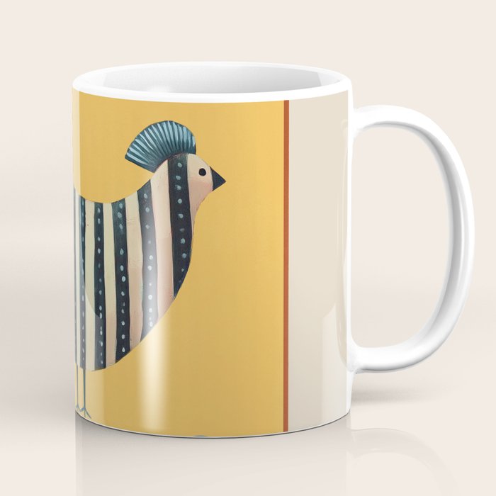Striped Bird Pair II Coffee Mug Gallery Image 1