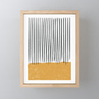(White Background) Mid Century Modern Minimalist Rothko Inspired Color Field With Lines Geometric Style  Mini Art Print Gallery Image 1