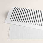 (White Background) Mid Century Modern Minimalist Rothko Inspired Color Field With Lines Geometric Style  Wrapping Paper Gallery Image 2