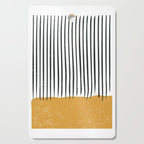 (White Background) Mid Century Modern Minimalist Rothko Inspired Color Field With Lines Geometric Style  Cutting Board Gallery Image 1