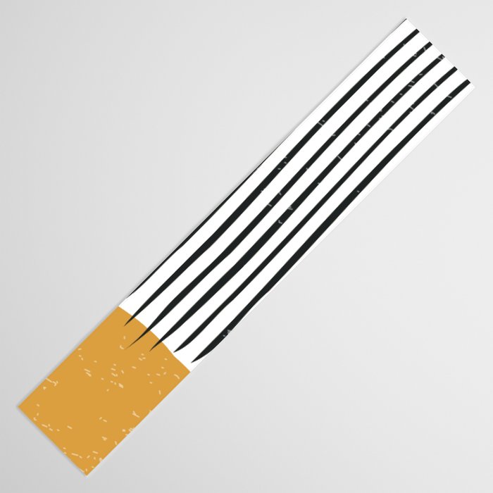 (White Background) Mid Century Modern Minimalist Rothko Inspired Color Field With Lines Geometric Style  Table Runner Gallery Image 3