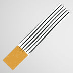 (White Background) Mid Century Modern Minimalist Rothko Inspired Color Field With Lines Geometric Style  Table Runner Gallery Image 3