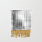 (White Background) Mid Century Modern Minimalist Rothko Inspired Color Field With Lines Geometric Style  Wall Hanging Gallery Image 1