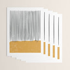 (White Background) Mid Century Modern Minimalist Rothko Inspired Color Field With Lines Geometric Style  Wrapping Paper Gallery Image 3