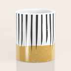 (White Background) Mid Century Modern Minimalist Rothko Inspired Color Field With Lines Geometric Style  Coffee Mug Gallery Image 4