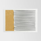 (White Background) Mid Century Modern Minimalist Rothko Inspired Color Field With Lines Geometric Style  Rug Gallery Image 2