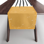 (White Background) Mid Century Modern Minimalist Rothko Inspired Color Field With Lines Geometric Style  Table Runner Gallery Image 1