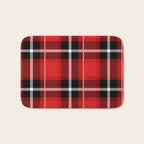 Red + Black Plaid Bath Mat Gallery Image 1