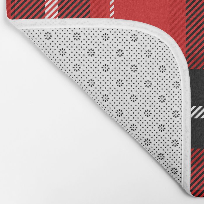 Red + Black Plaid Bath Mat Gallery Image 2