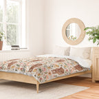 Cate & Rainn® Charlotte Floral Highland Cow Duvet Cover Gallery Image 2
