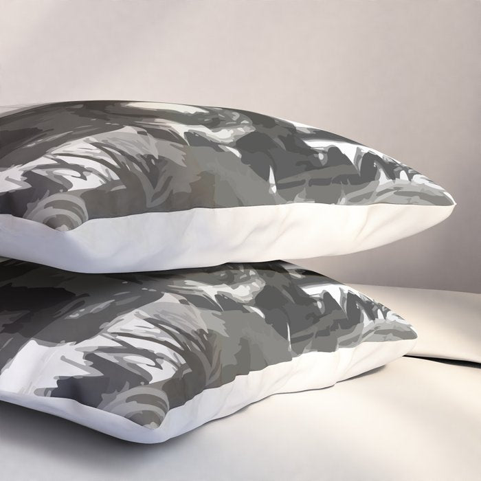 Grey Street art graffiti expressionist Pillow Sham Gallery Image 3