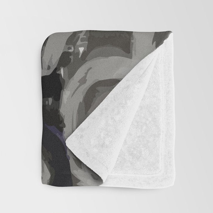 Grey Street art graffiti expressionist Throw Blanket Gallery Image 3