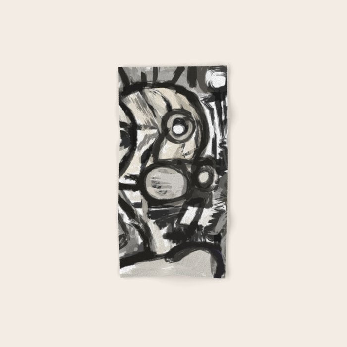 Grey Street art graffiti expressionist Bath Towel Gallery Image 1