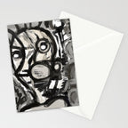Grey Street art graffiti expressionist Stationery Card Gallery Image 2