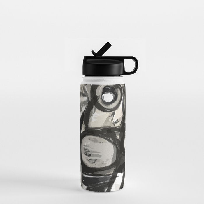 Grey Street art graffiti expressionist Water Bottle Gallery Image 1