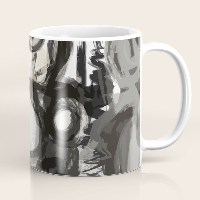 Grey Street art graffiti expressionist Coffee Mug Gallery Image 1