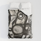 Grey Street art graffiti expressionist Duvet Cover Gallery Image 6