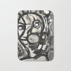 Grey Street art graffiti expressionist Bath Mat Gallery Image 1