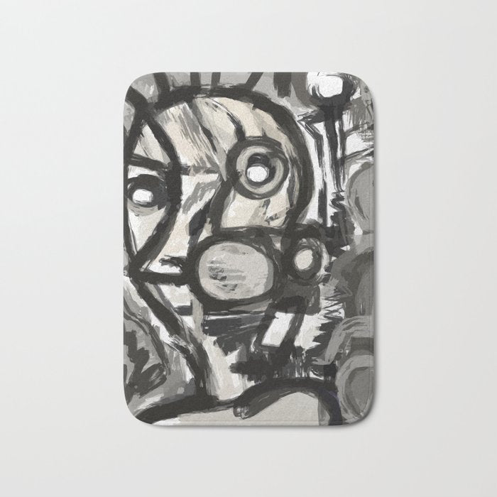 Grey Street art graffiti expressionist Bath Mat Gallery Image 1