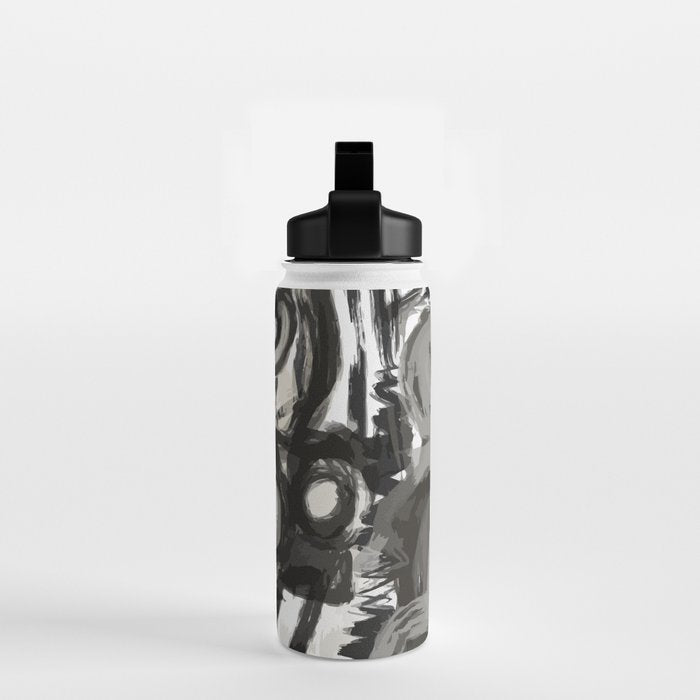Grey Street art graffiti expressionist Water Bottle Gallery Image 2