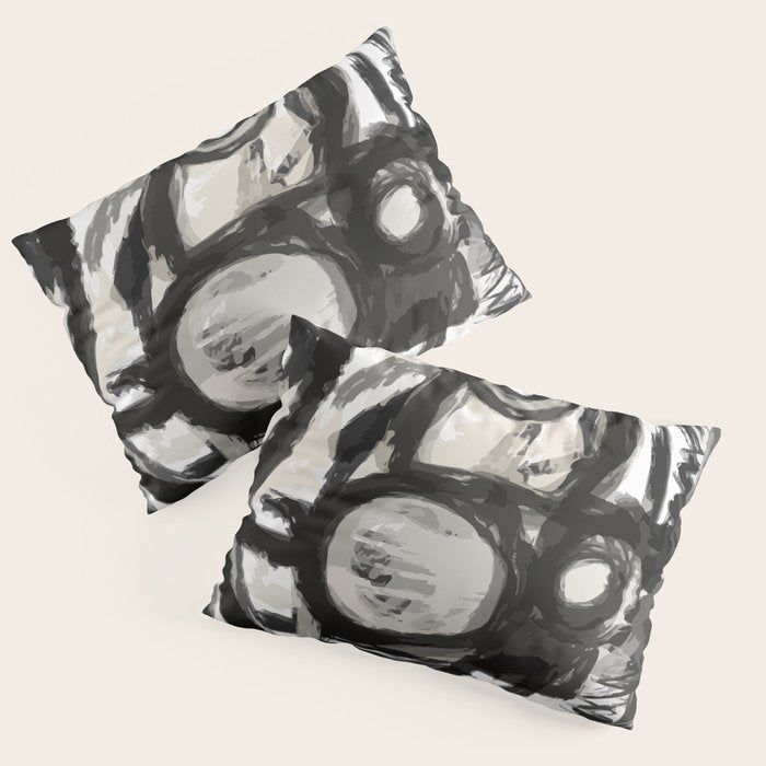 Grey Street art graffiti expressionist Pillow Sham Gallery Image 3