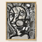 Grey Street art graffiti expressionist Serving Tray Gallery Image 1
